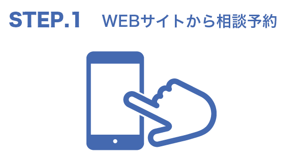 STEP1 WEBサイトから相談予約